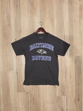 Baltimore Ravens NFL Team Apparel T-Shirt Charcoal Gray Size S